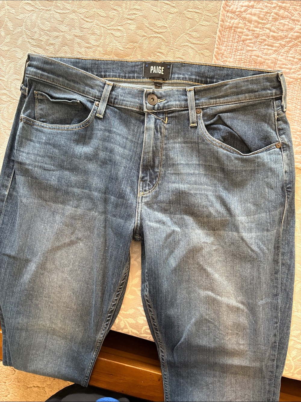 PAIGE Men’s Medium Blue Slim Straight Jeans